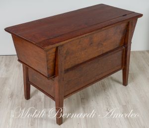 Madia antica originale con piano apribile e 2 cassetti in legno massello di abete
